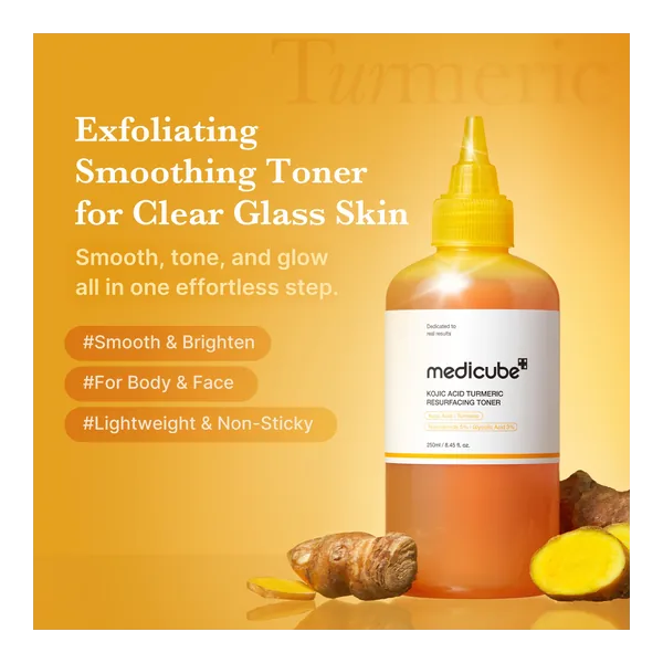 Kojic Acid Turmeric Resurfacing Toner 250ml by Medicube — wholesale UAE