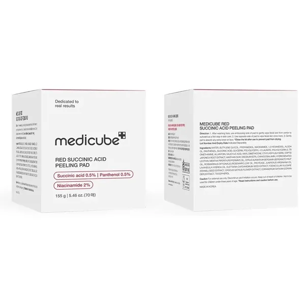 Red Succinic Acid Peeling Pad 155g by Medicube — wholesale UAE